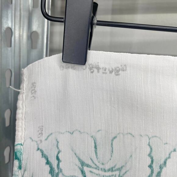 Vintage Handmade‎ Orange Teal White Floral Slick Fabric Dining Table Tablecloth - Picture 7 of 7